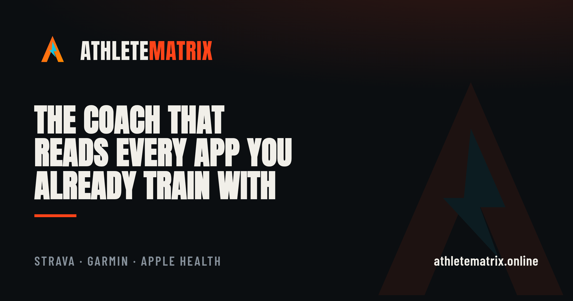 AthleteMatrix - an AI coach that reads Strava, Garmin and Apple Health together, and shows its work logo